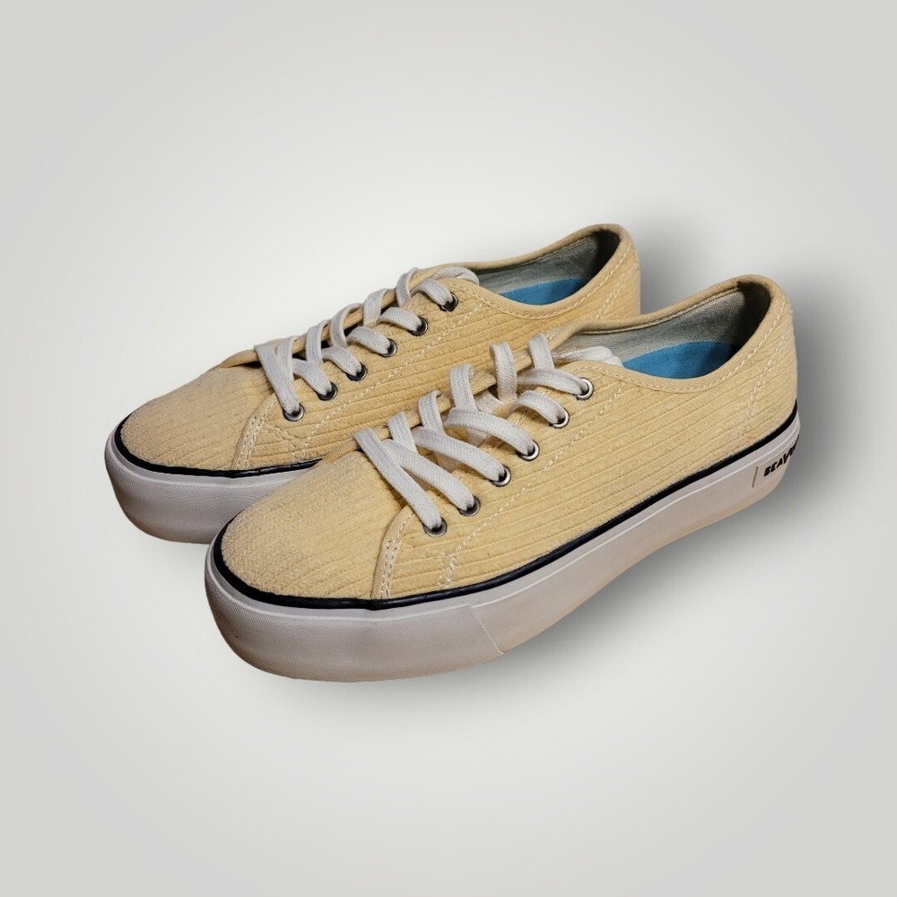 SeaVees Legend Sneakers Womens Size 8 Yellow Corduroy Cordies